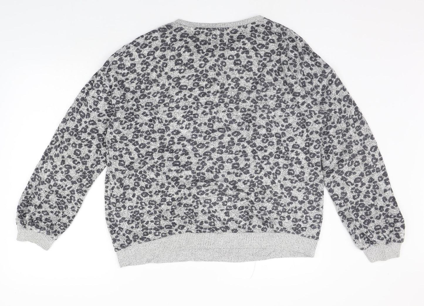 NEXT Womens Grey Animal Print  Pullover Jumper Size M