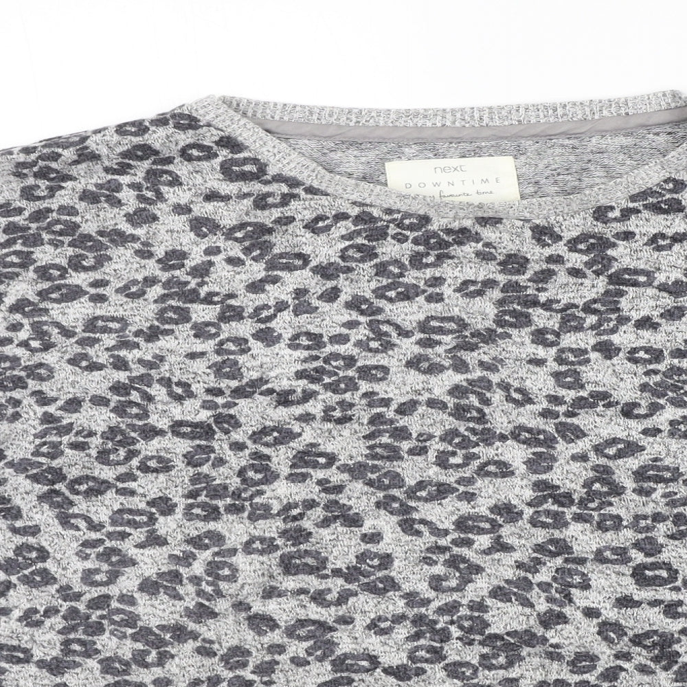 NEXT Womens Grey Animal Print  Pullover Jumper Size M