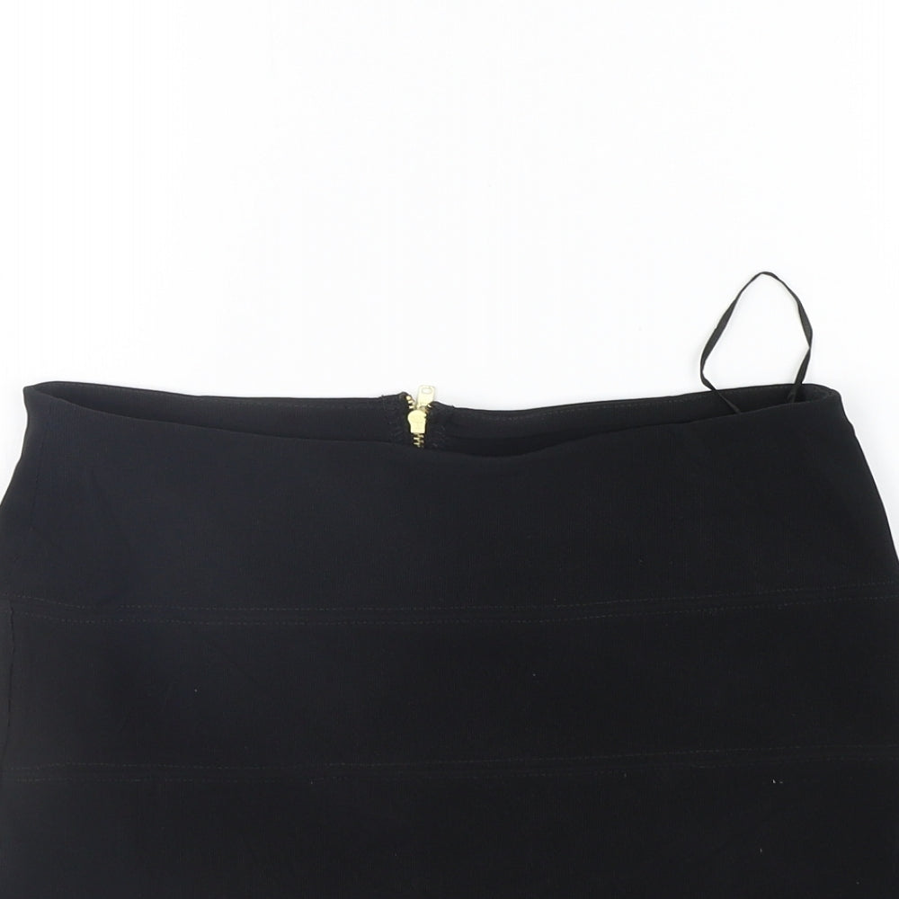 Topshop Womens Black   A-Line Skirt Size 10