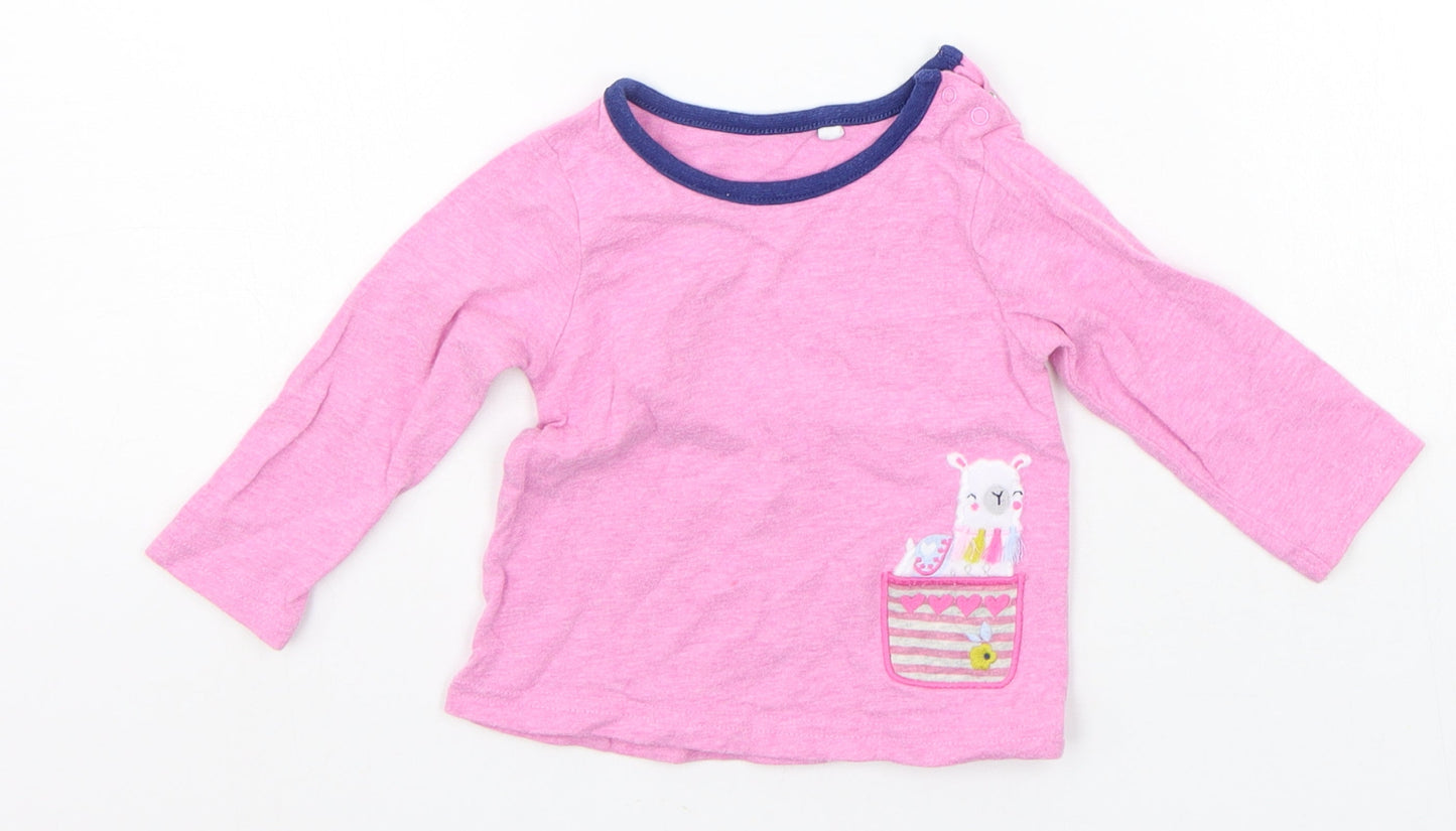TU Girls Pink   Basic T-Shirt Size 6-9 Months