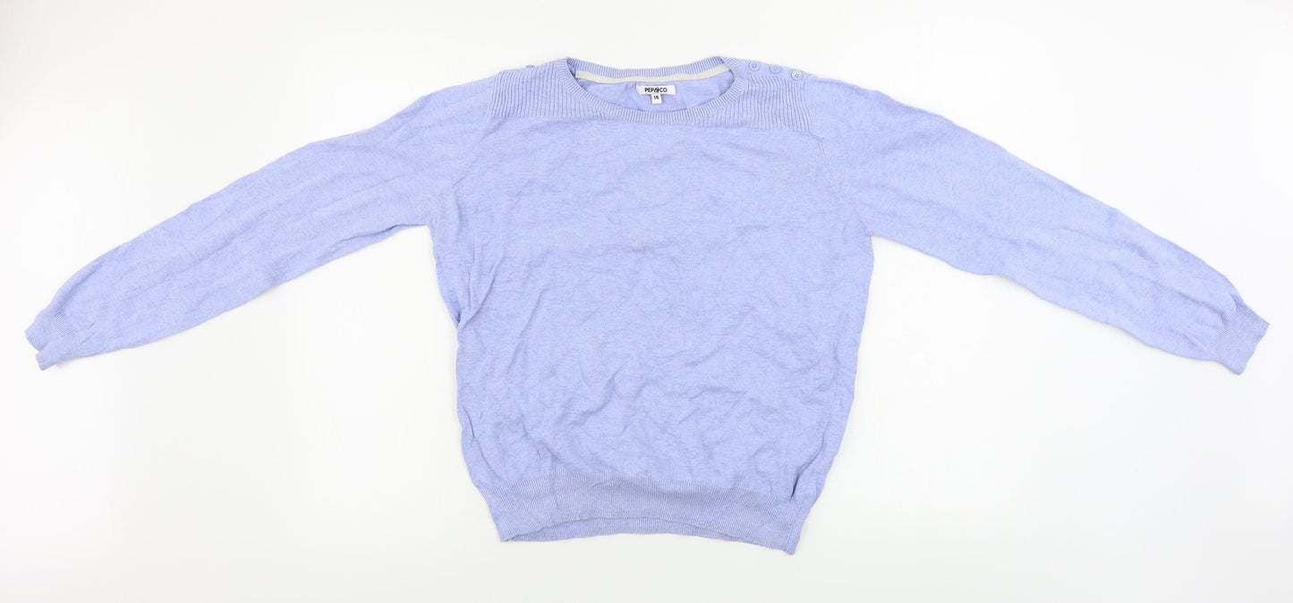 Pep&co     Womens Blue   Pullover Jumper Size 14