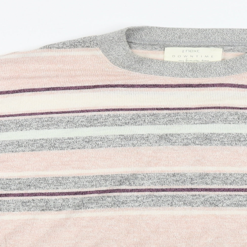 NEXT  Womens Pink Striped  Pullover Jumper Size M