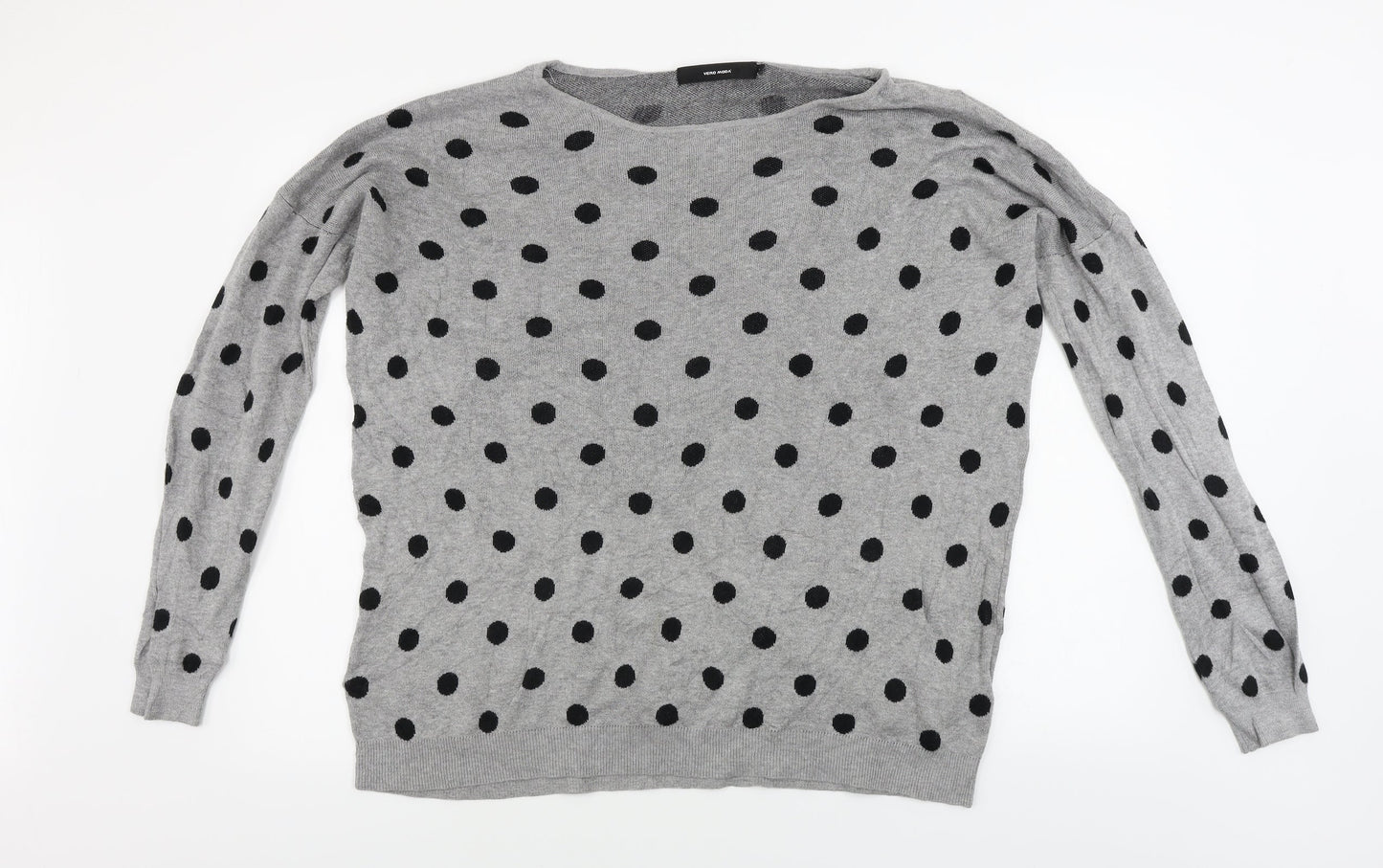 VERO MODA Womens Grey Polka Dot  Pullover Jumper Size XL