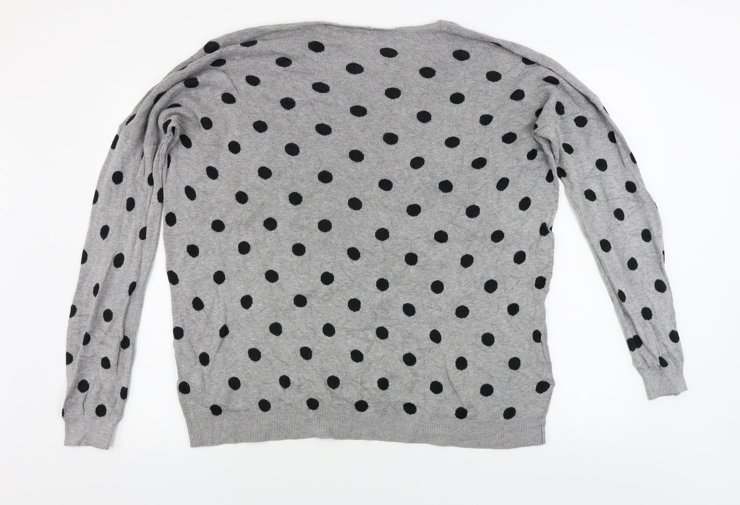 VERO MODA Womens Grey Polka Dot  Pullover Jumper Size XL