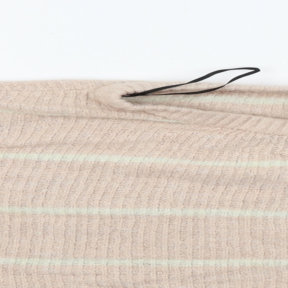 H&M  Womens Pink Striped  Pullover Jumper Size L