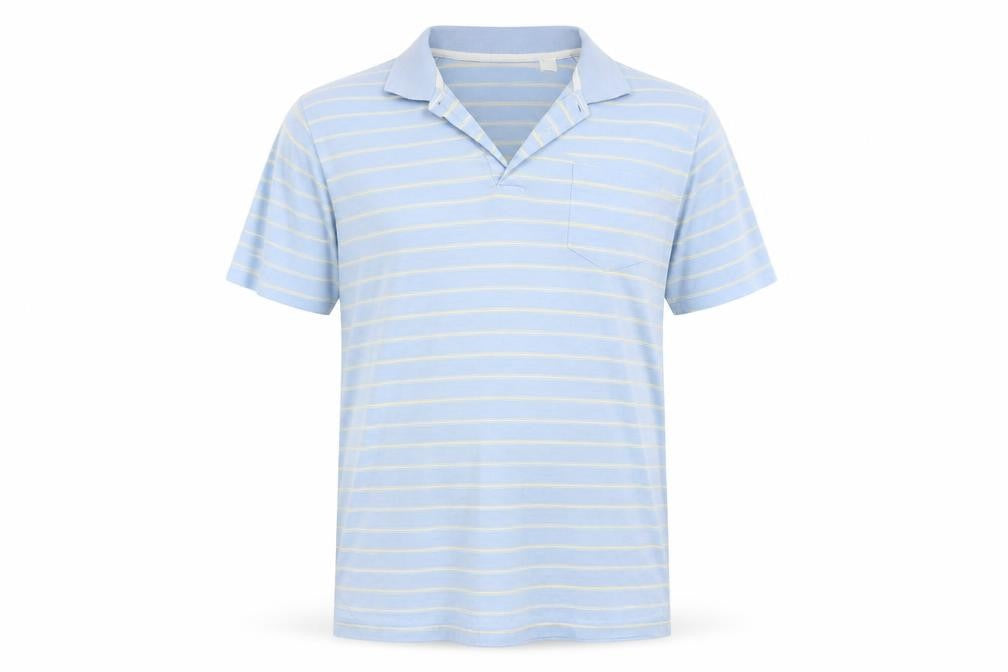 reue de france Mens Blue Striped   Polo Size XL