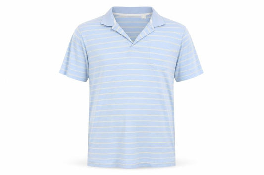 reue de france Mens Blue Striped   Polo Size XL