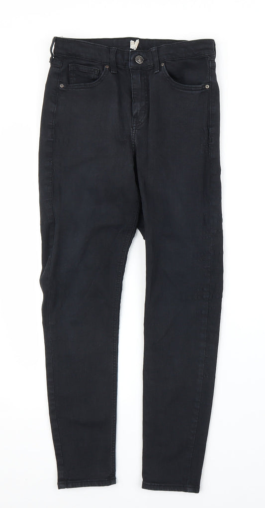 Topshop Womens Black  Denim Skinny Jeans Size 26 in L25 in