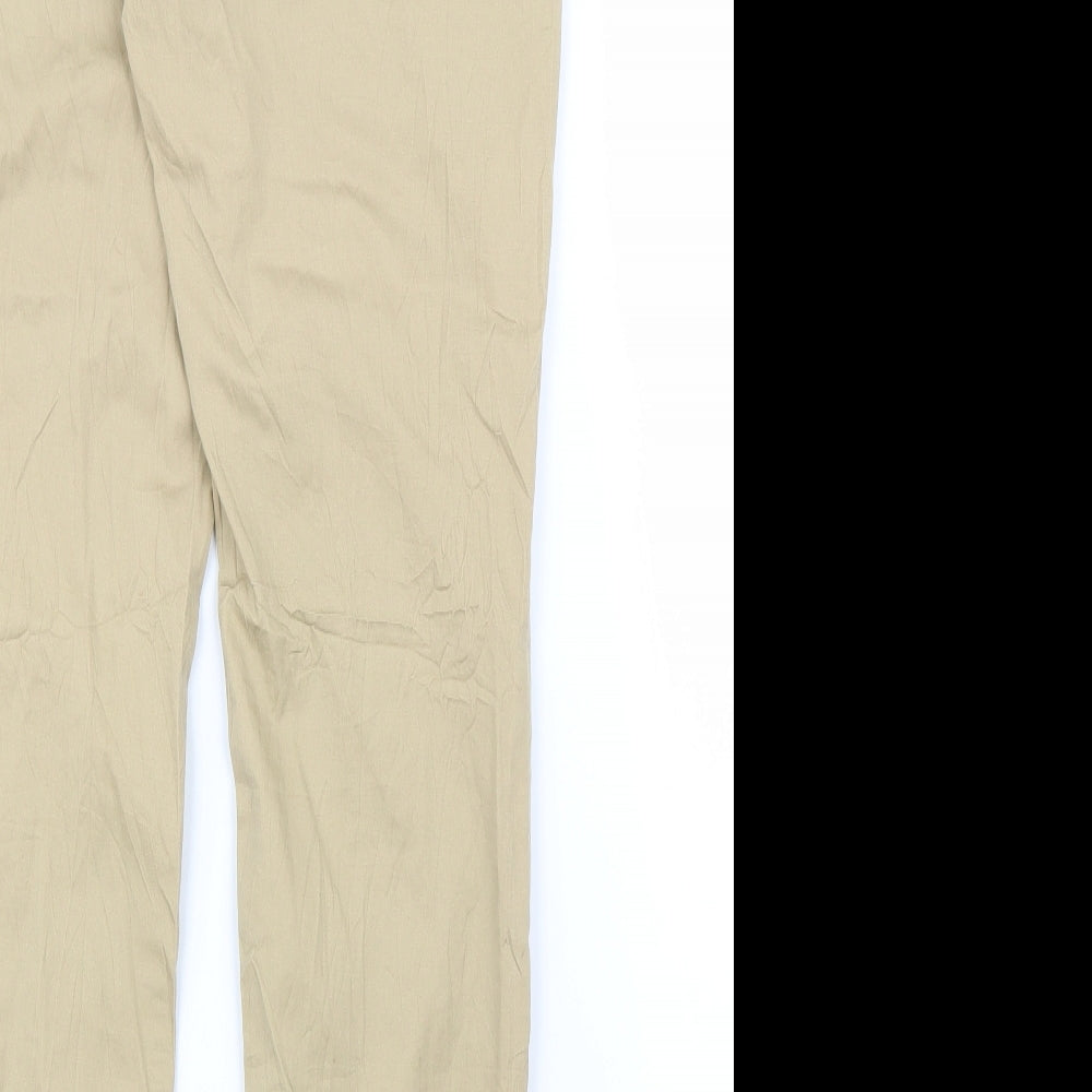 H&M Womens Beige   Capri Trousers Size 12 L28 in