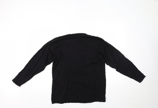 Frank Saul Womens Black   Basic Blouse Size 8