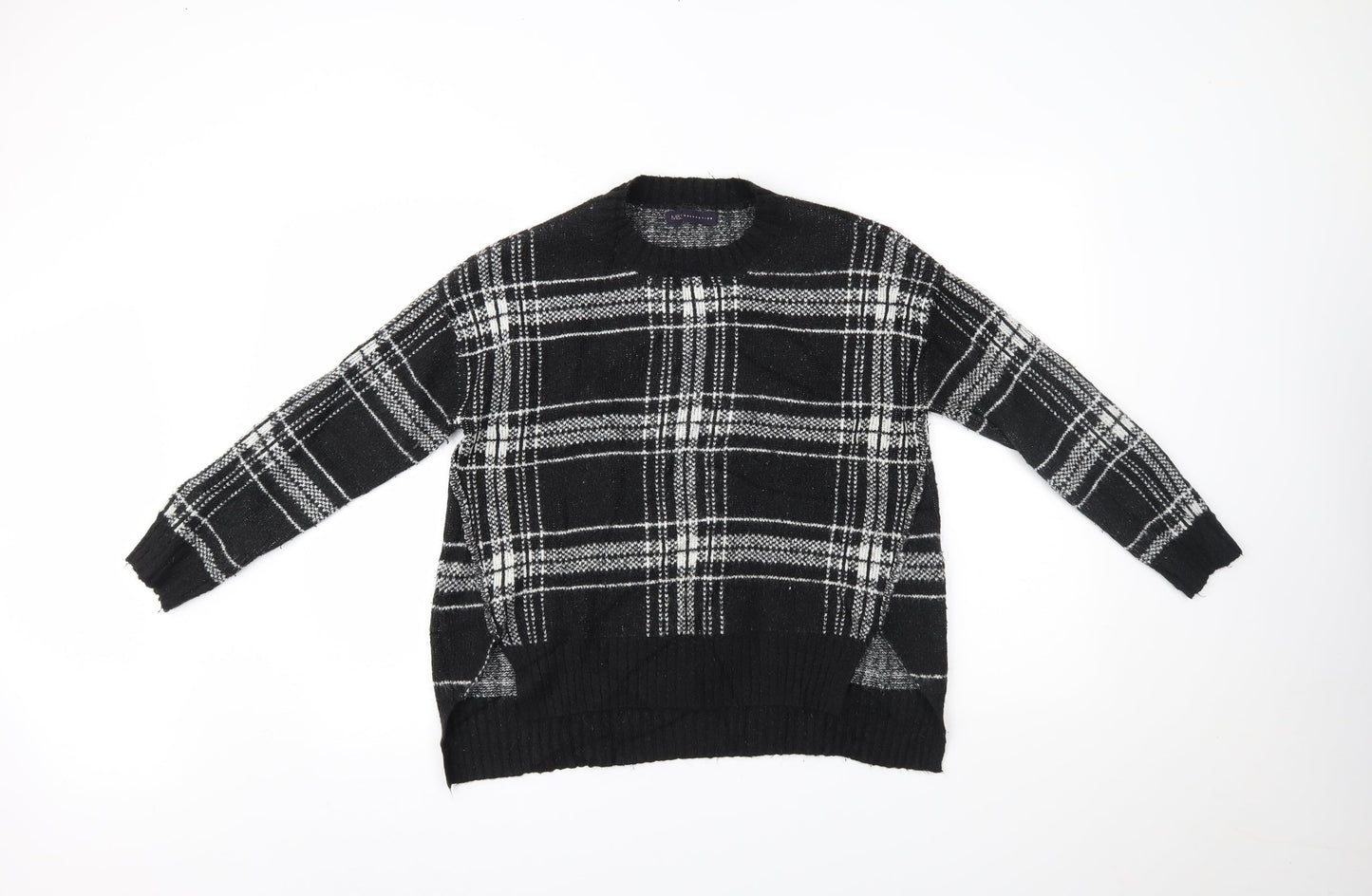 Marks and Spencer Womens Black Check  Pullover Jumper Size M