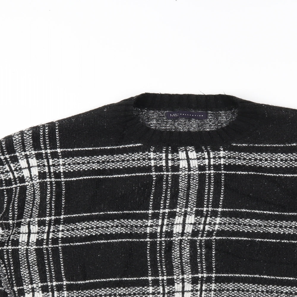 Marks and Spencer Womens Black Check  Pullover Jumper Size M