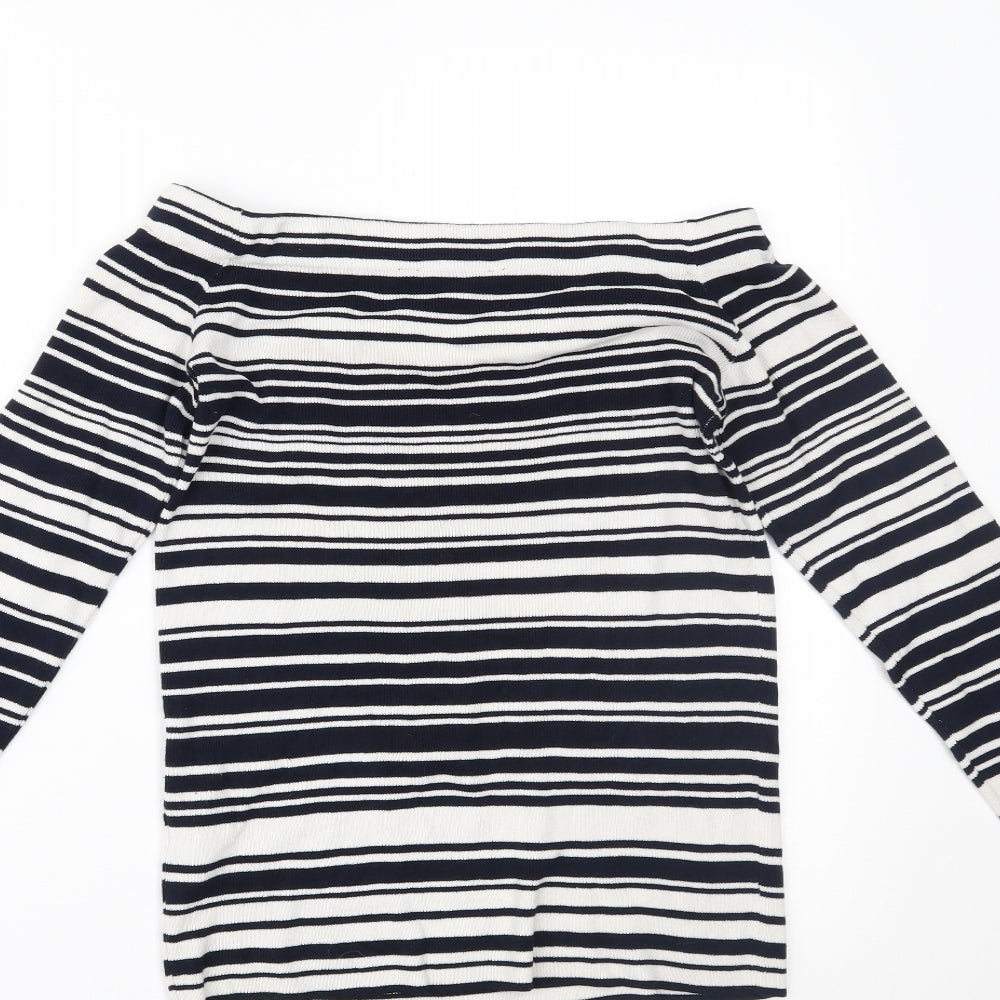 Dorothy Perkins Womens Blue Striped  Basic Blouse Size 12