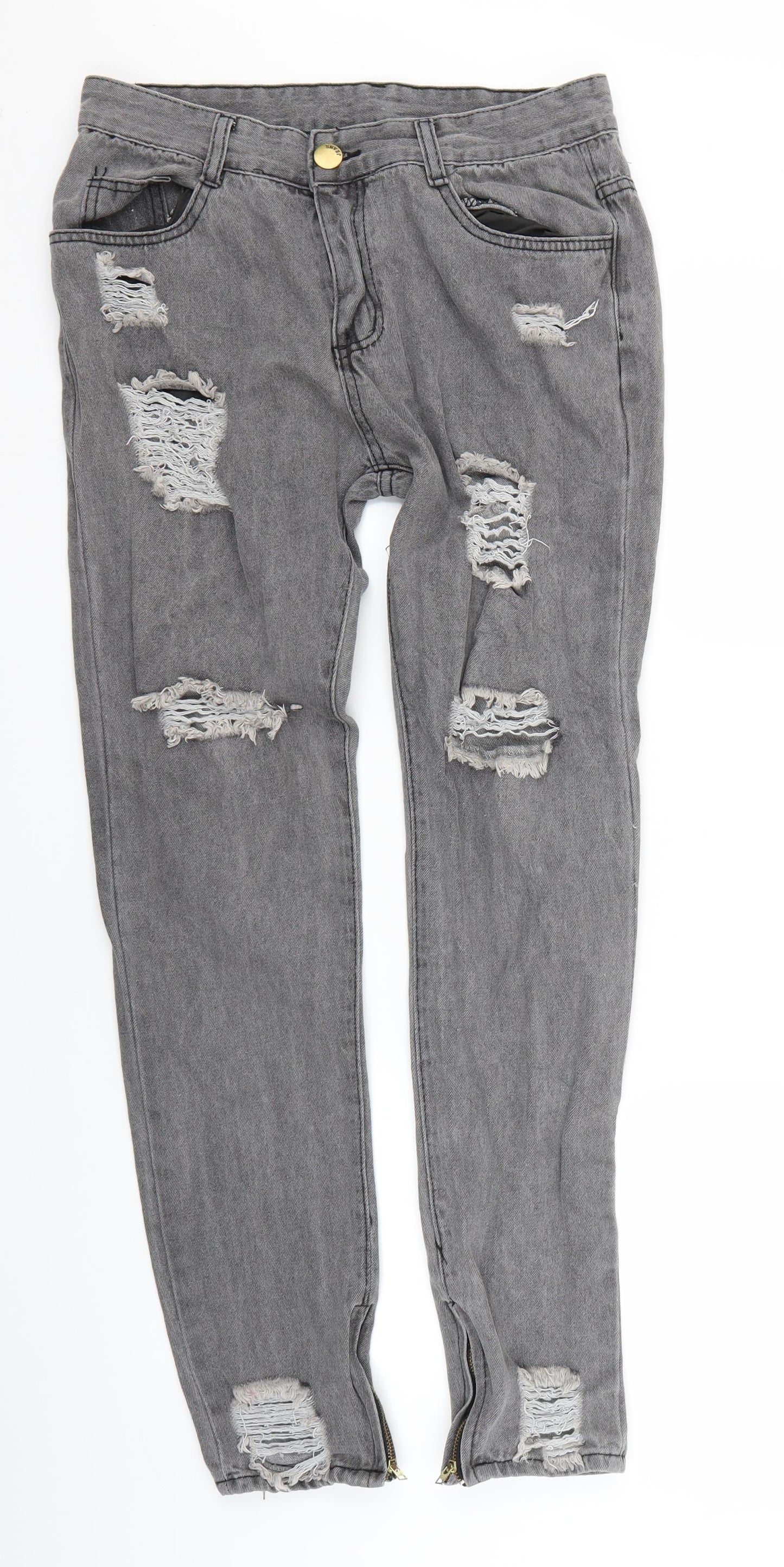 Preworn Mens Grey   Skinny Jeans Size M L28 in