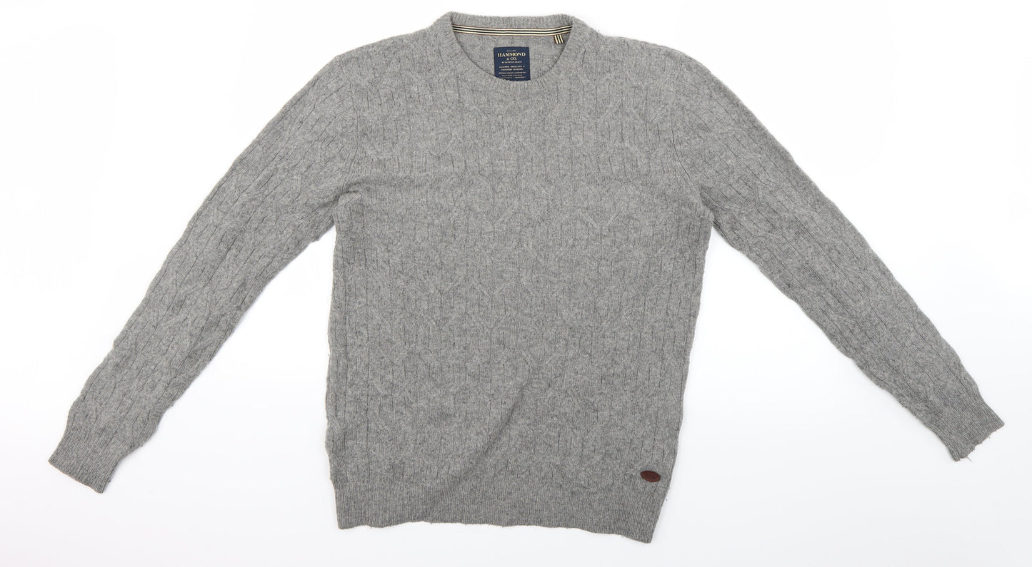 Hammond Mens Grey   Pullover Jumper Size S