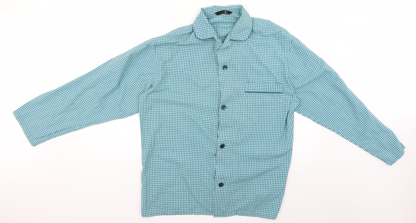 BHS Mens Green Check   Button-Up Size M