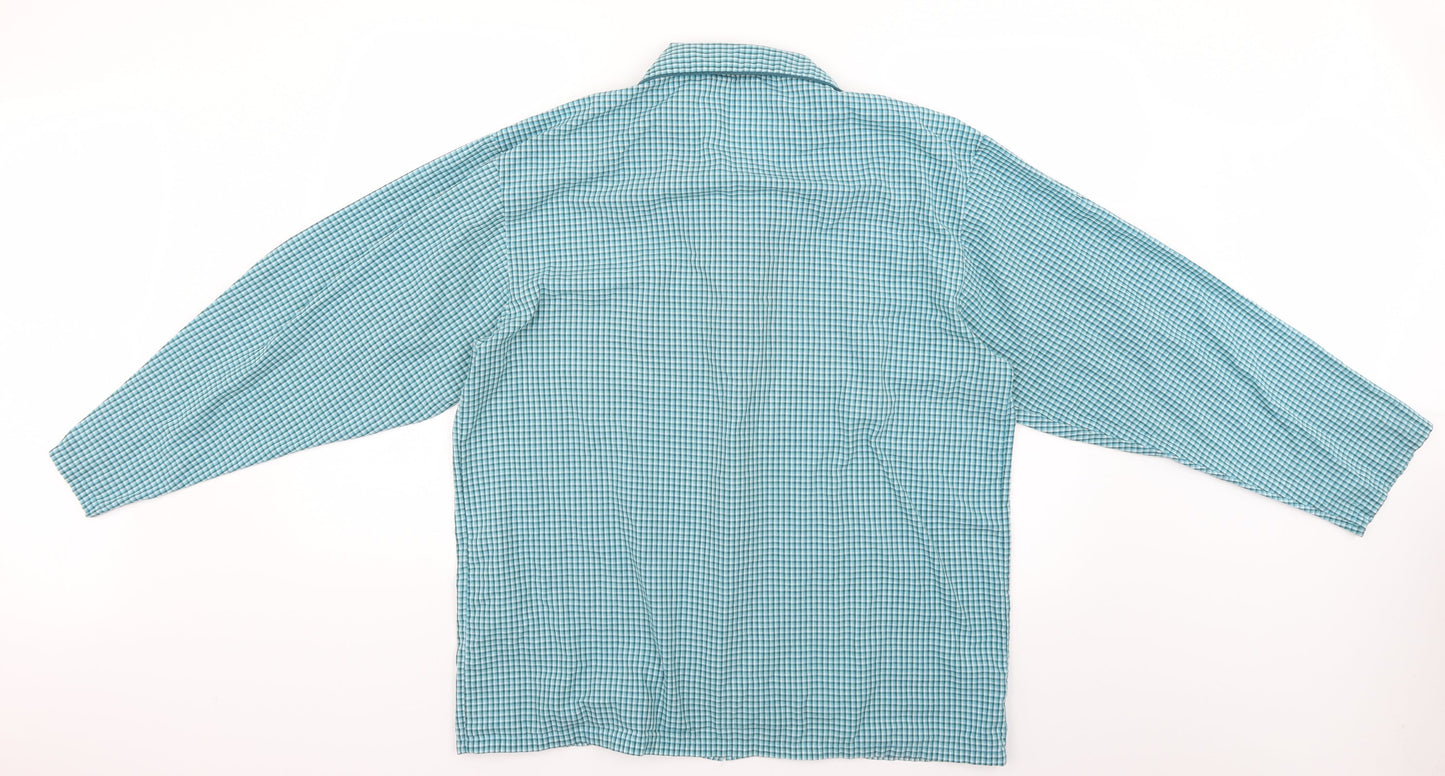 BHS Mens Green Check   Button-Up Size M
