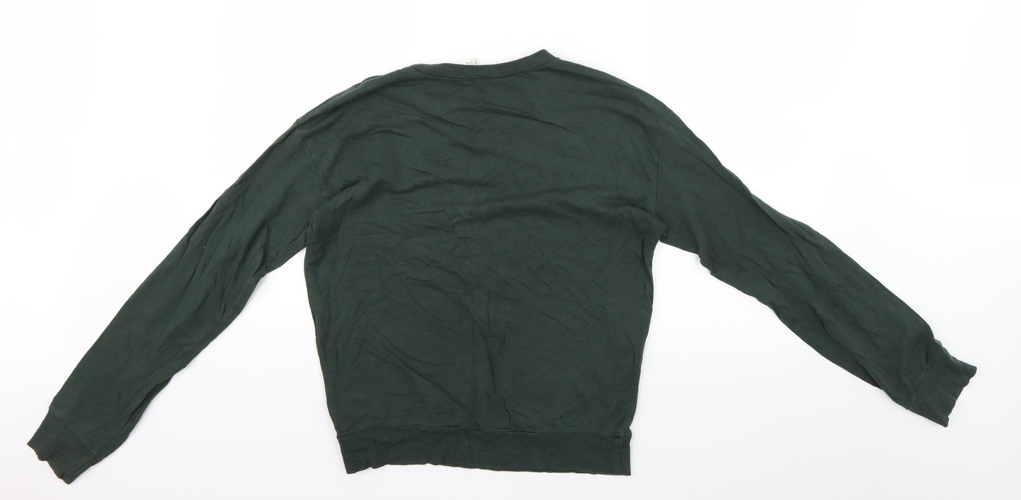 H&M Womens Green  Knit Pullover Jumper Size L  - not average