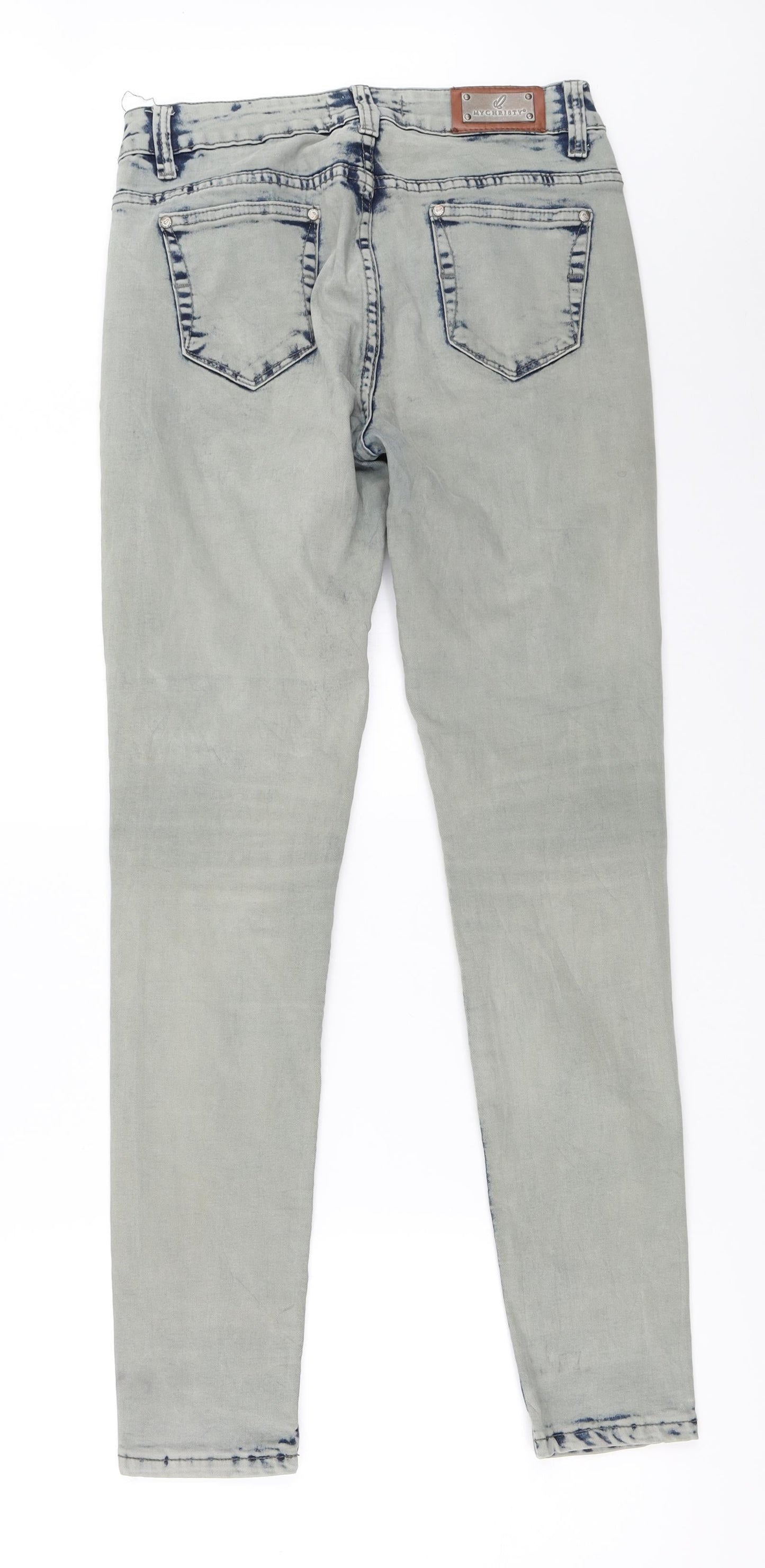 MYCHRISTY Womens Grey  Denim Skinny Jeans Size 40 L30 in