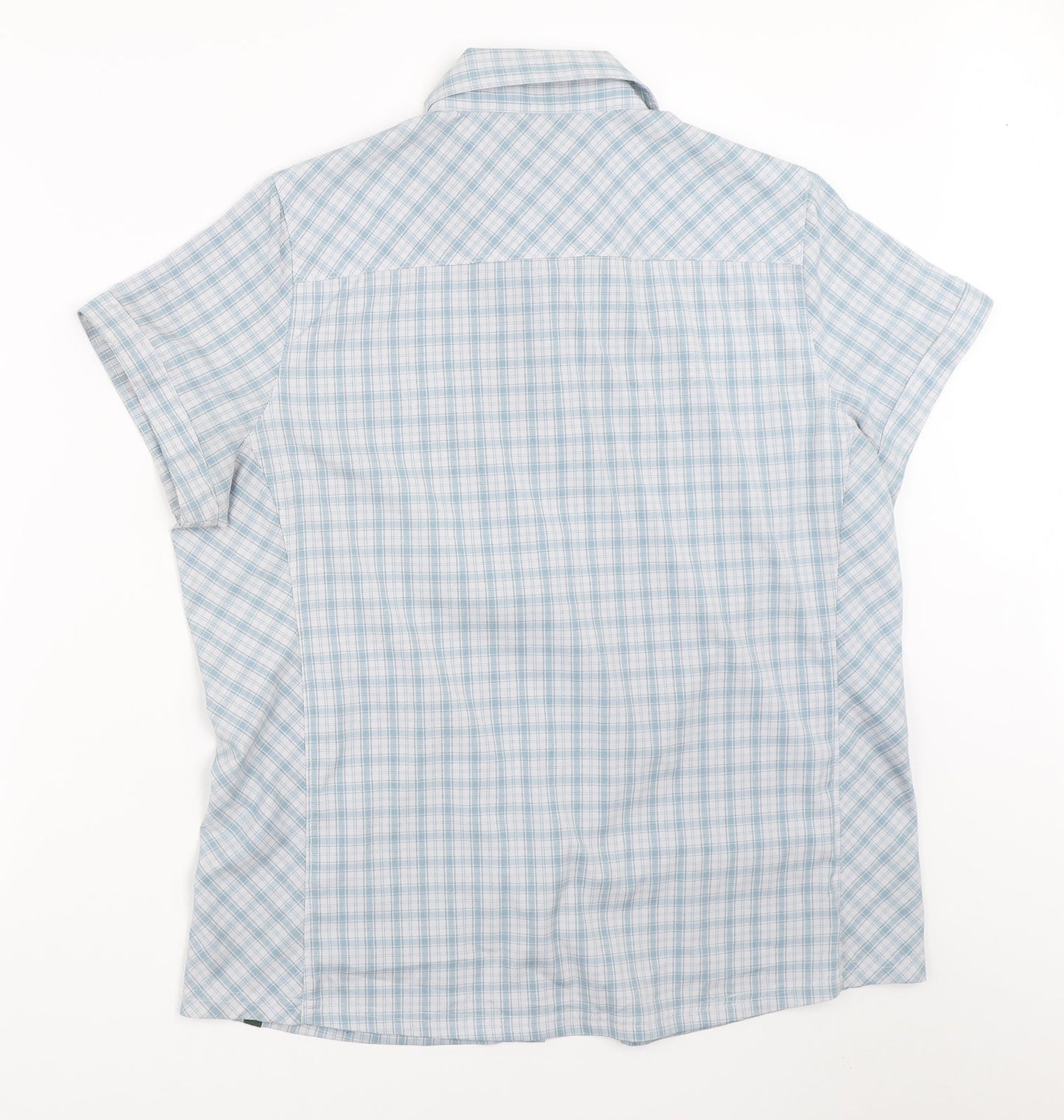 EASTERN MOUNTAIN SPORTS Mens Blue Check   Button-Up Size L