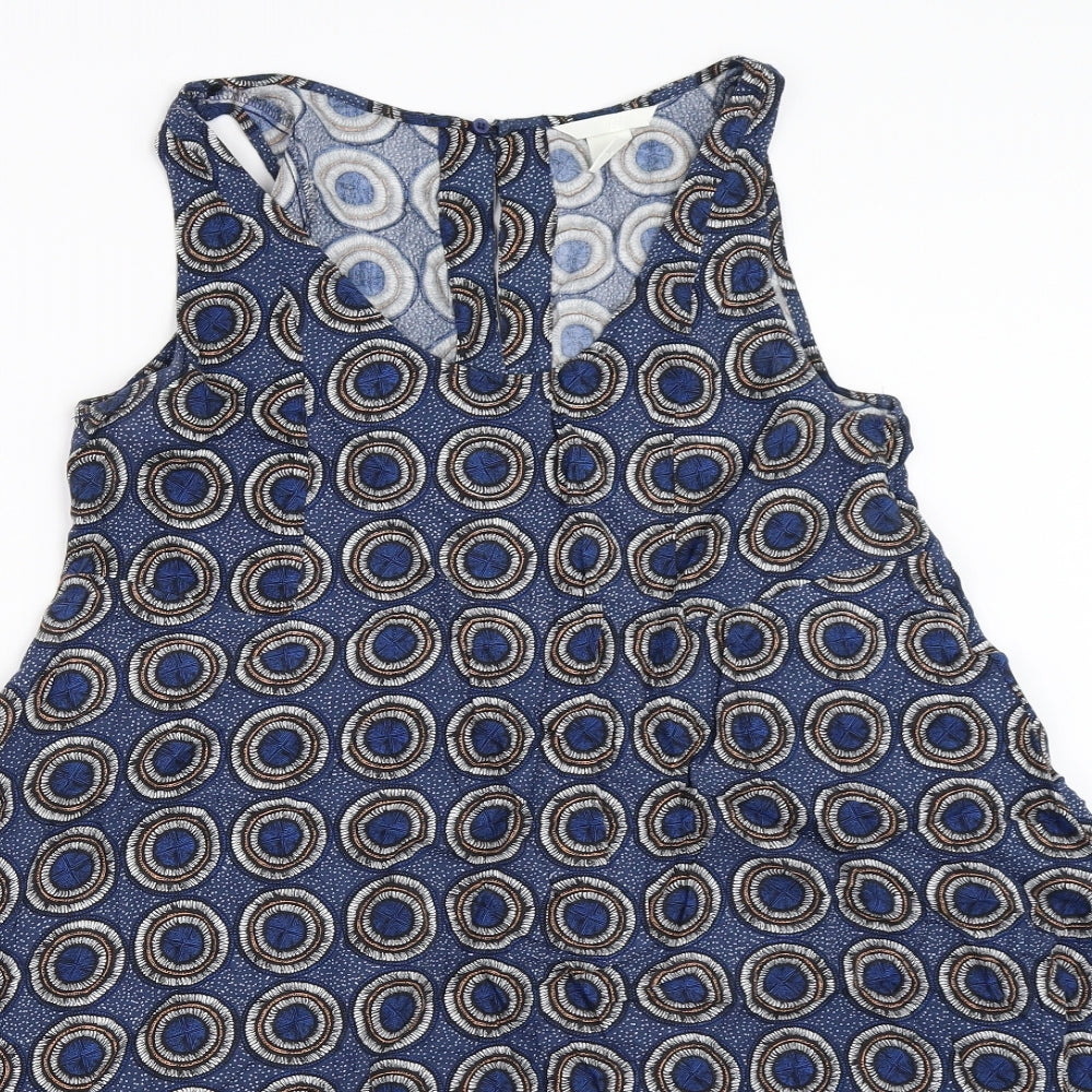 H&M Womens Blue Geometric  Mini  Size 36