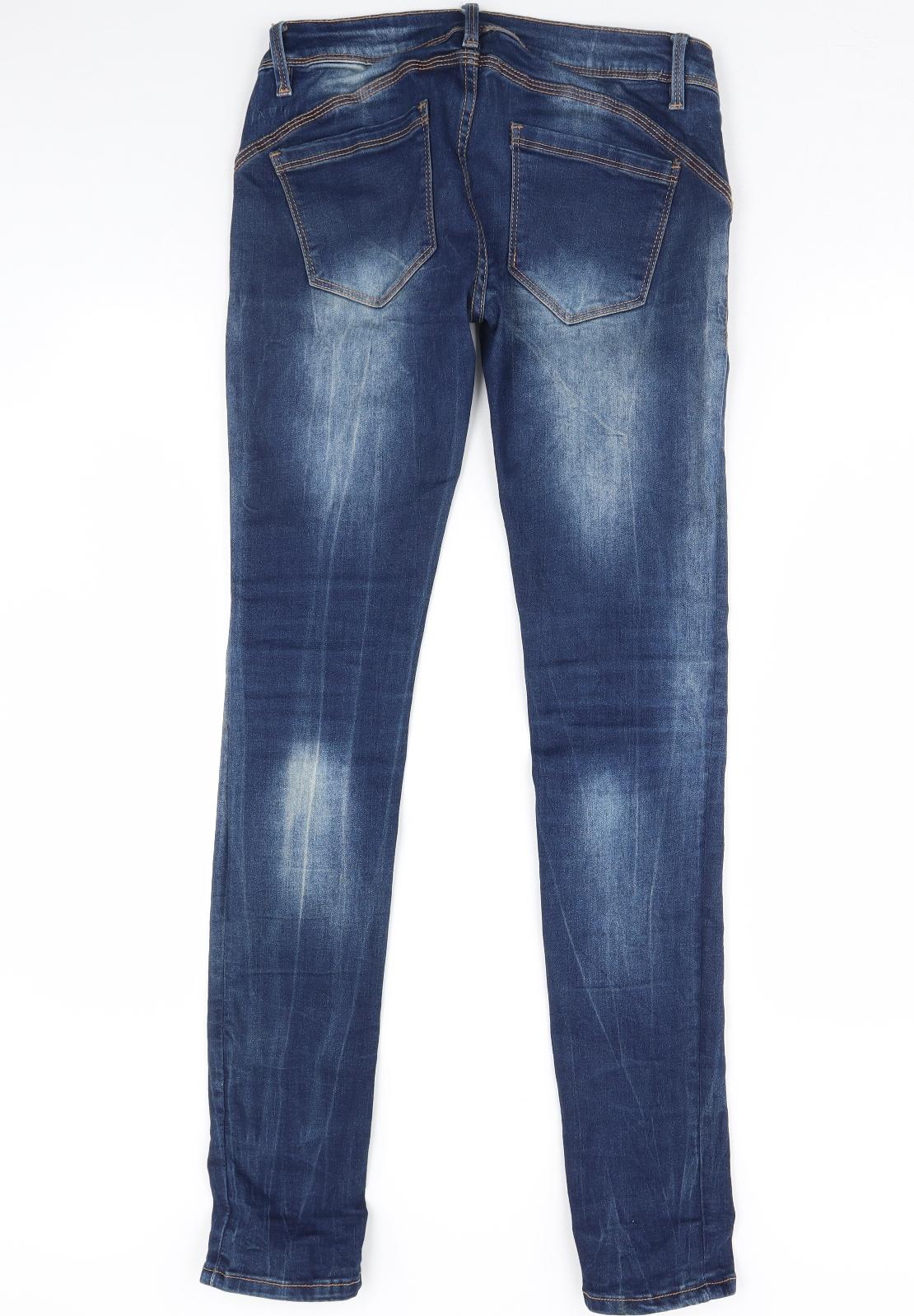 Preworn Womens Blue  Denim Skinny Jeans Size 28 L31 in