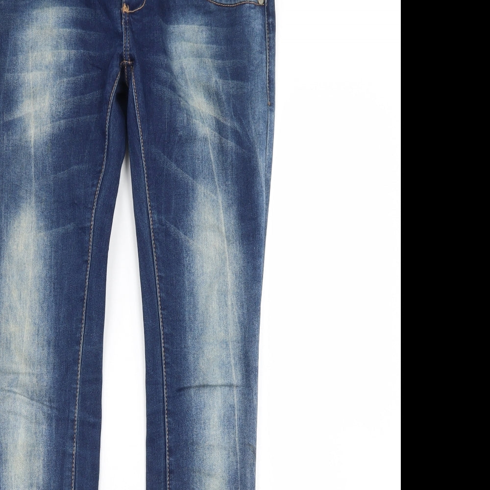 Preworn Womens Blue  Denim Skinny Jeans Size 28 L31 in