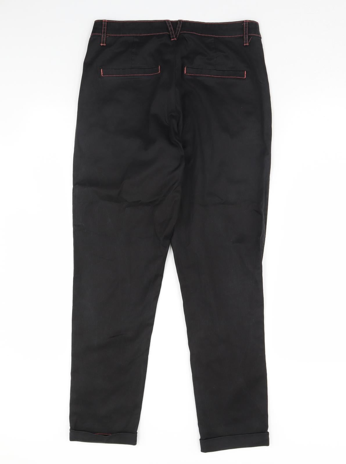 Villa Womens Black   Trousers  Size 10 L29 in