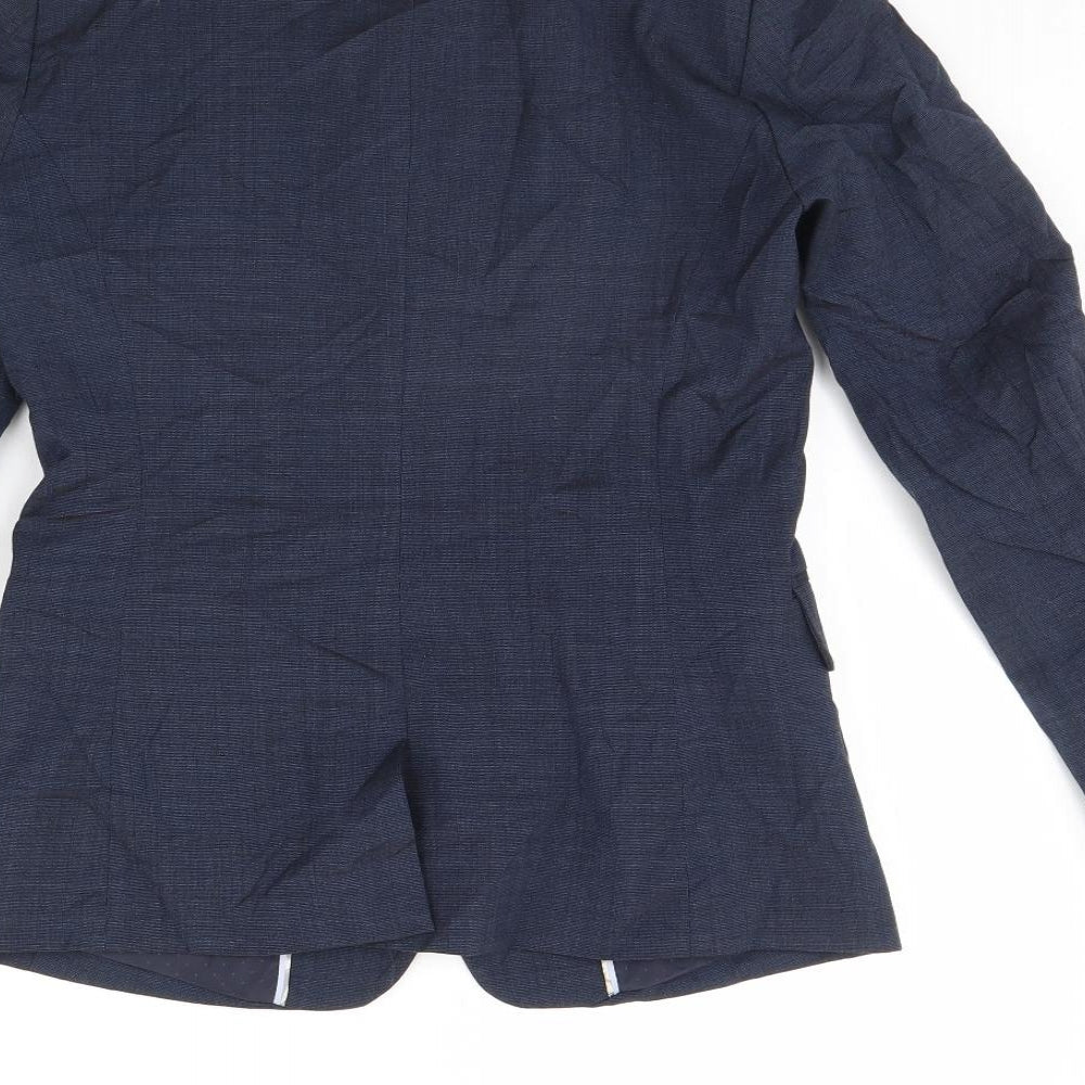 Vacknox Womens Blue   Jacket Blazer Size 4  - Shoulder Pads