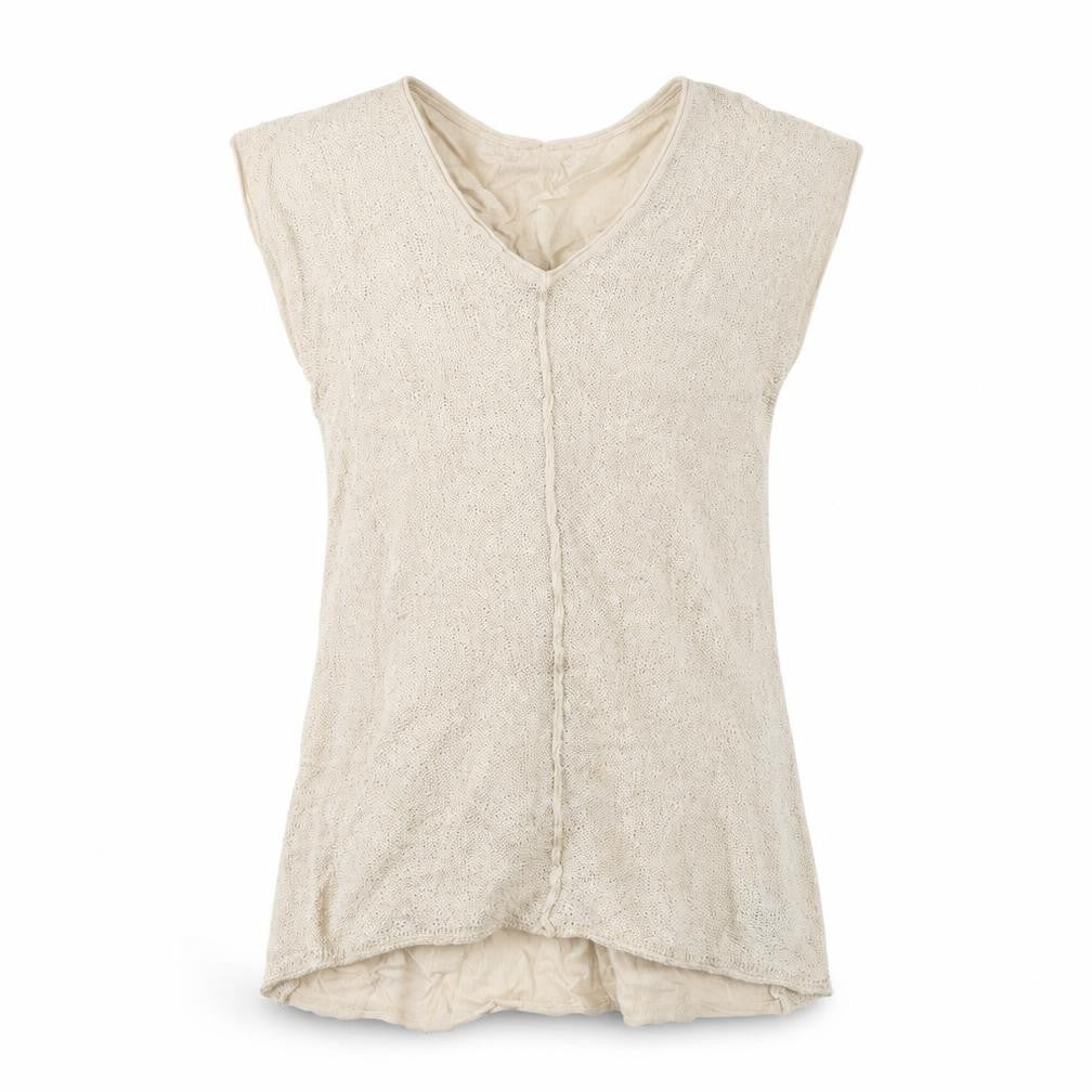 Front view of Mini Velvet women’s beige jumper, size UK 10