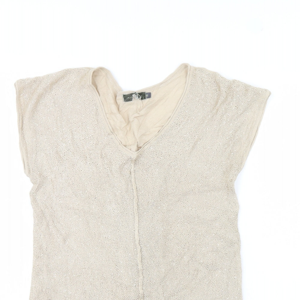 Mini Velvet Womens Beige   Pullover Jumper Size 10