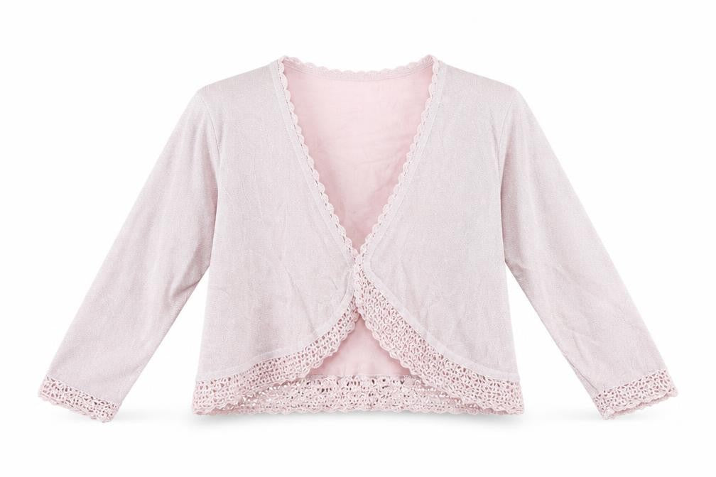 Front view of Fay Louise girls’ pink jacket, size XL