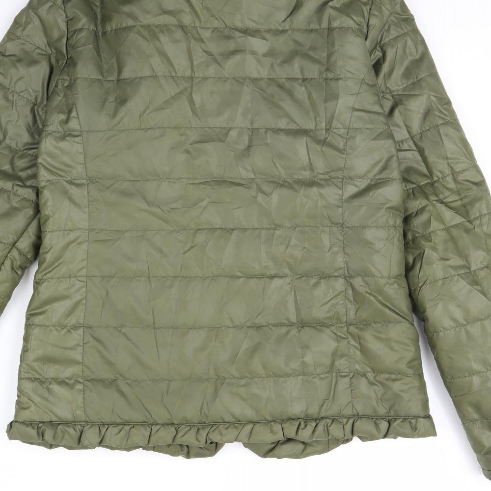 Preworn Girls Green   Rain Coat Coat Size 14 Years