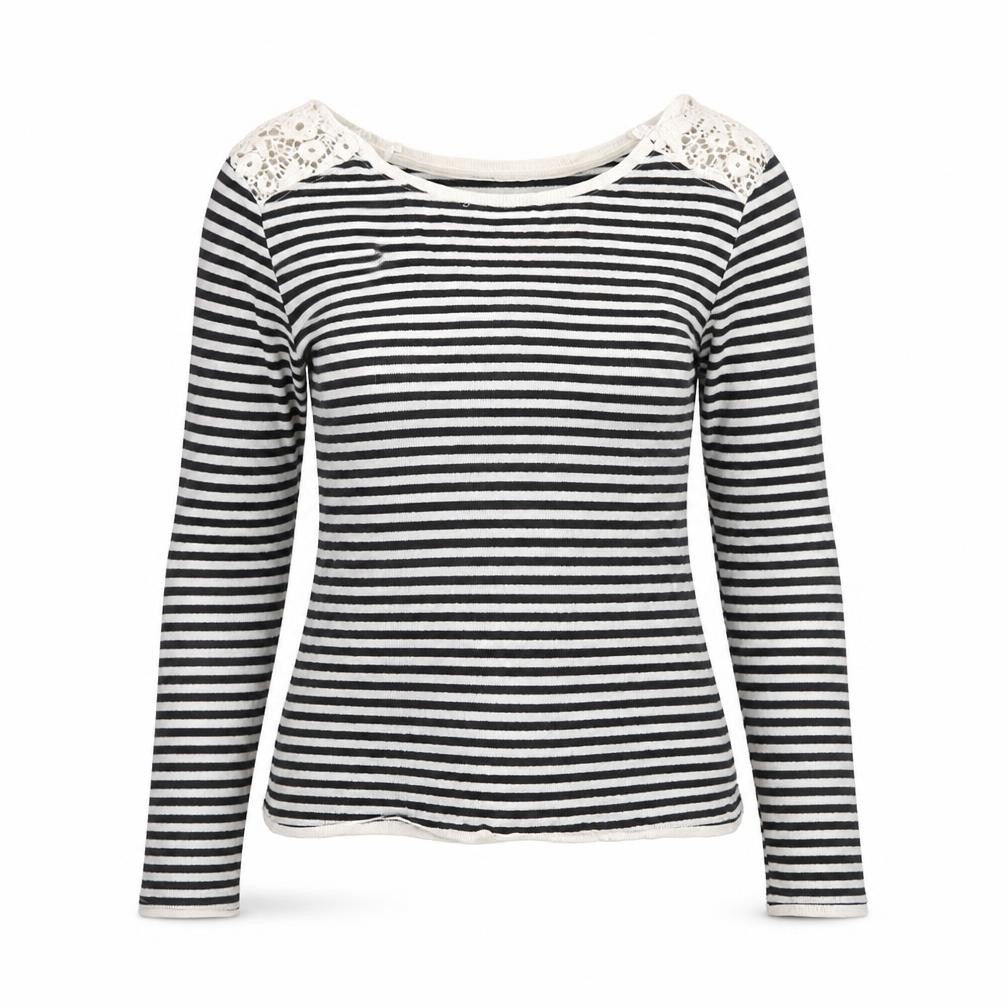 Bershka Womens Blue Striped  Pullover Jumper Size M
