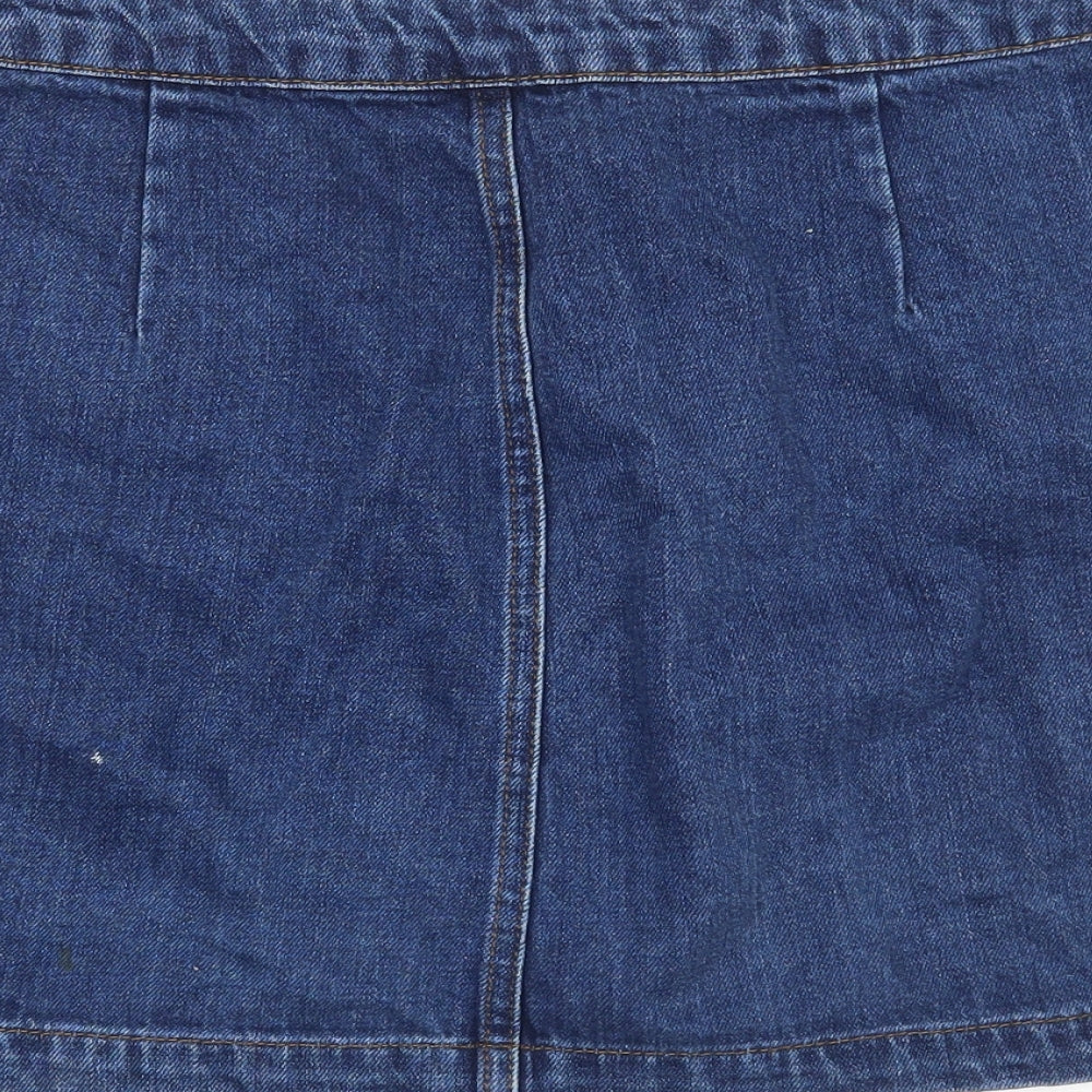 Topshop Womens Blue   A-Line Skirt Size 28