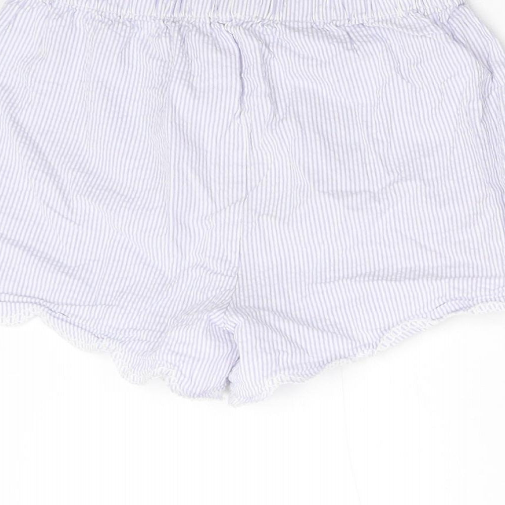 John Lewis Girls Blue Striped  Utility Shorts Size 10 Years