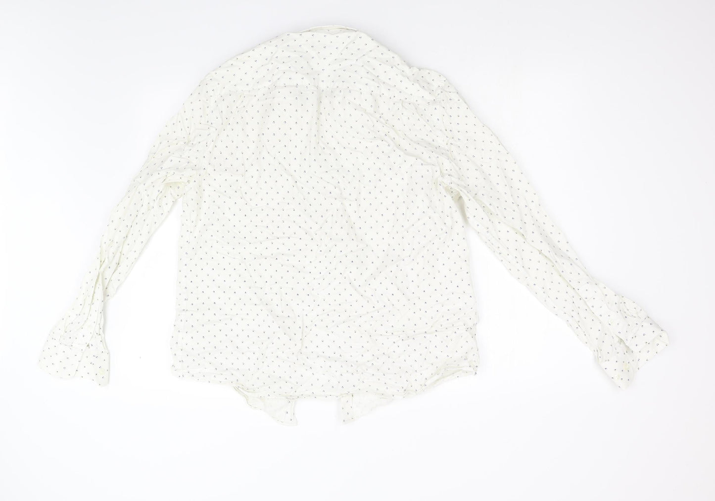 River Island Mens White Geometric   Button-Up Size 17.5