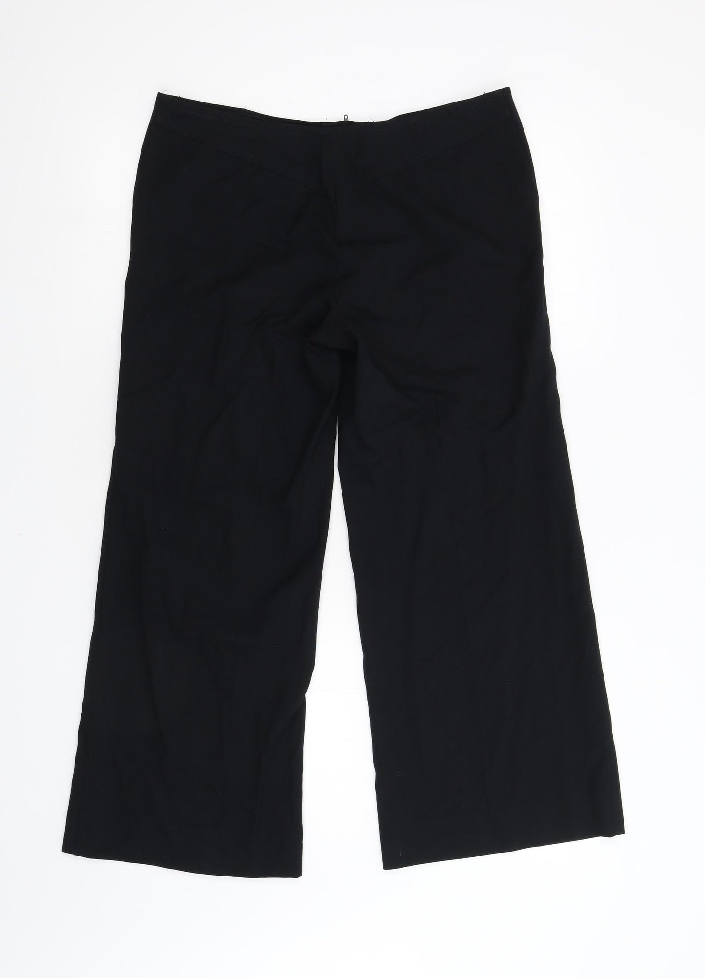 Preworn Womens Black   Trousers  Size 12 L26 in