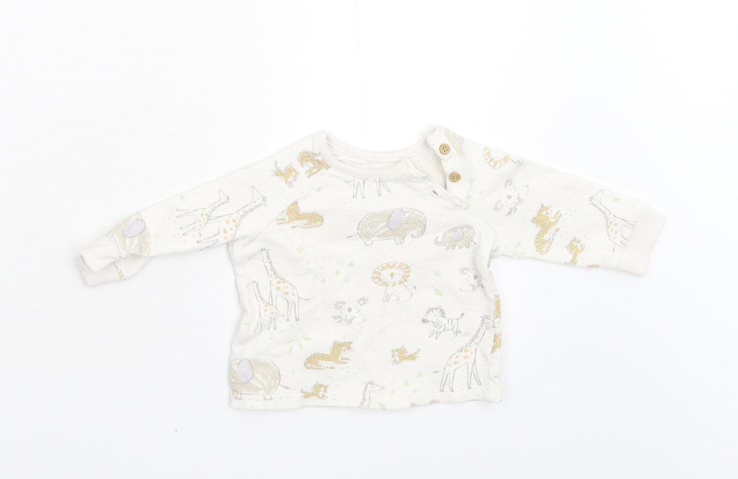 George Baby Multicoloured Animal Print  Basic T-Shirt Size 3-6 Months