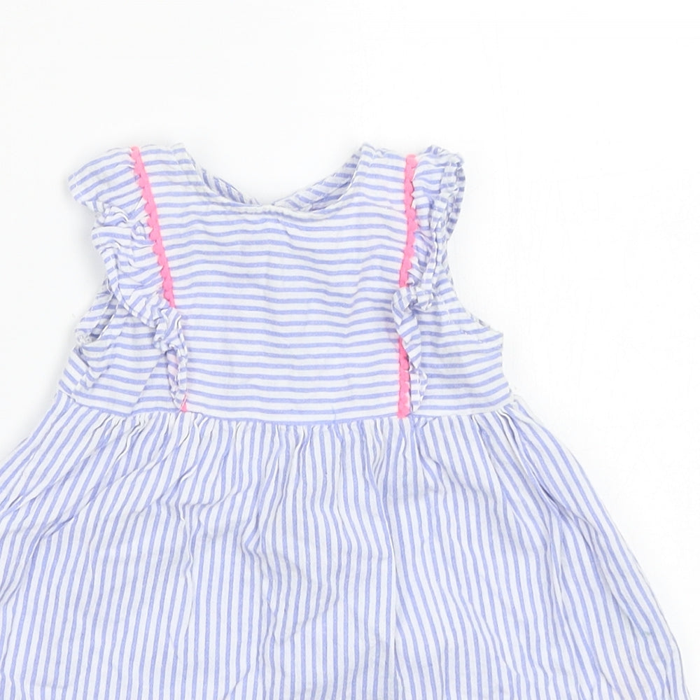 Lullaby Baby Blue Striped  A-Line  Size 0-3 Months