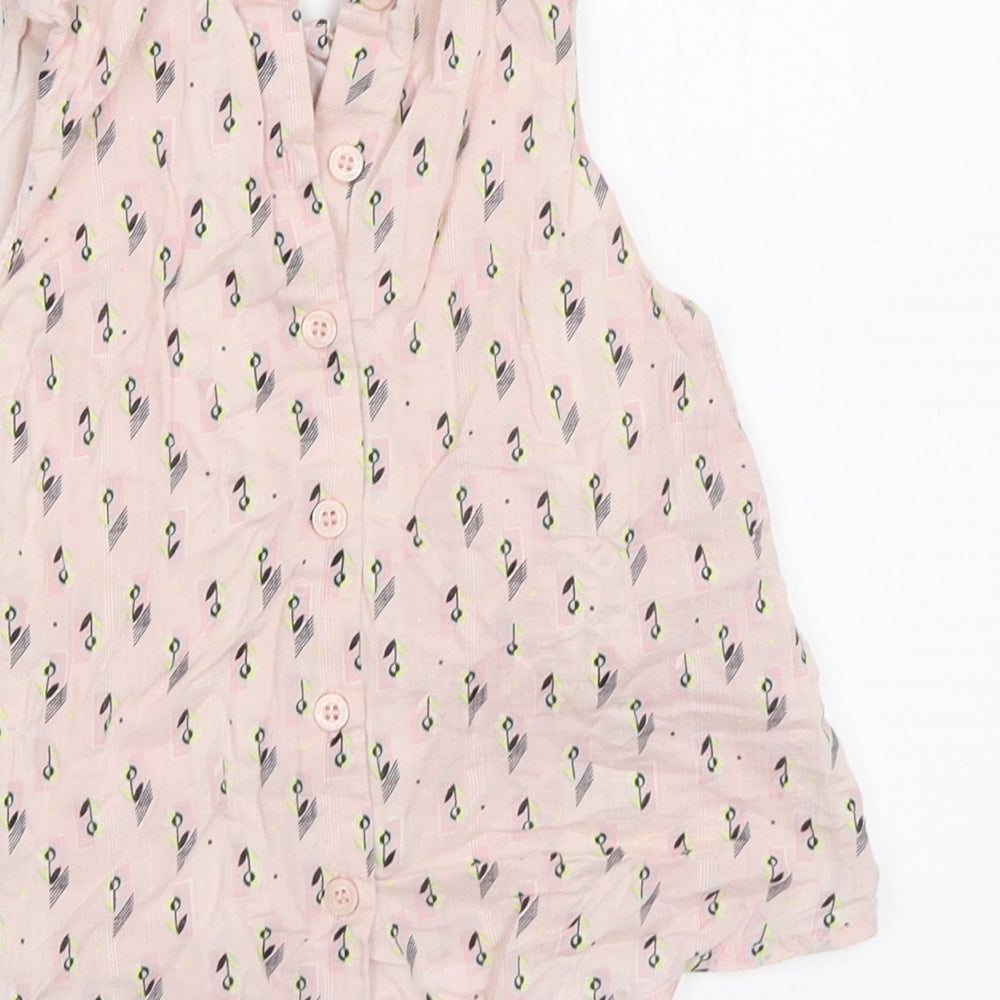 Fearne Girls Pink Geometric  Basic Blouse Size 2-3 Years