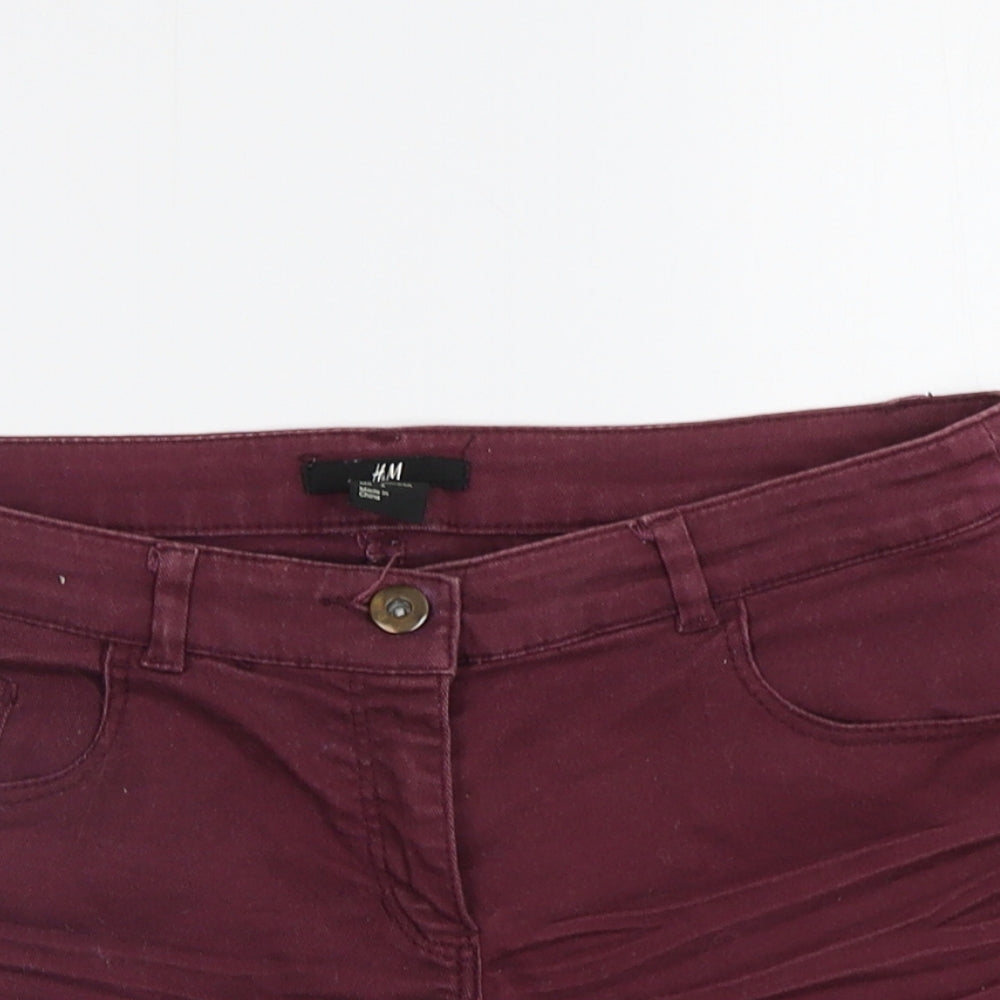 H&M Womens Purple   Cut-Off Shorts Size 6