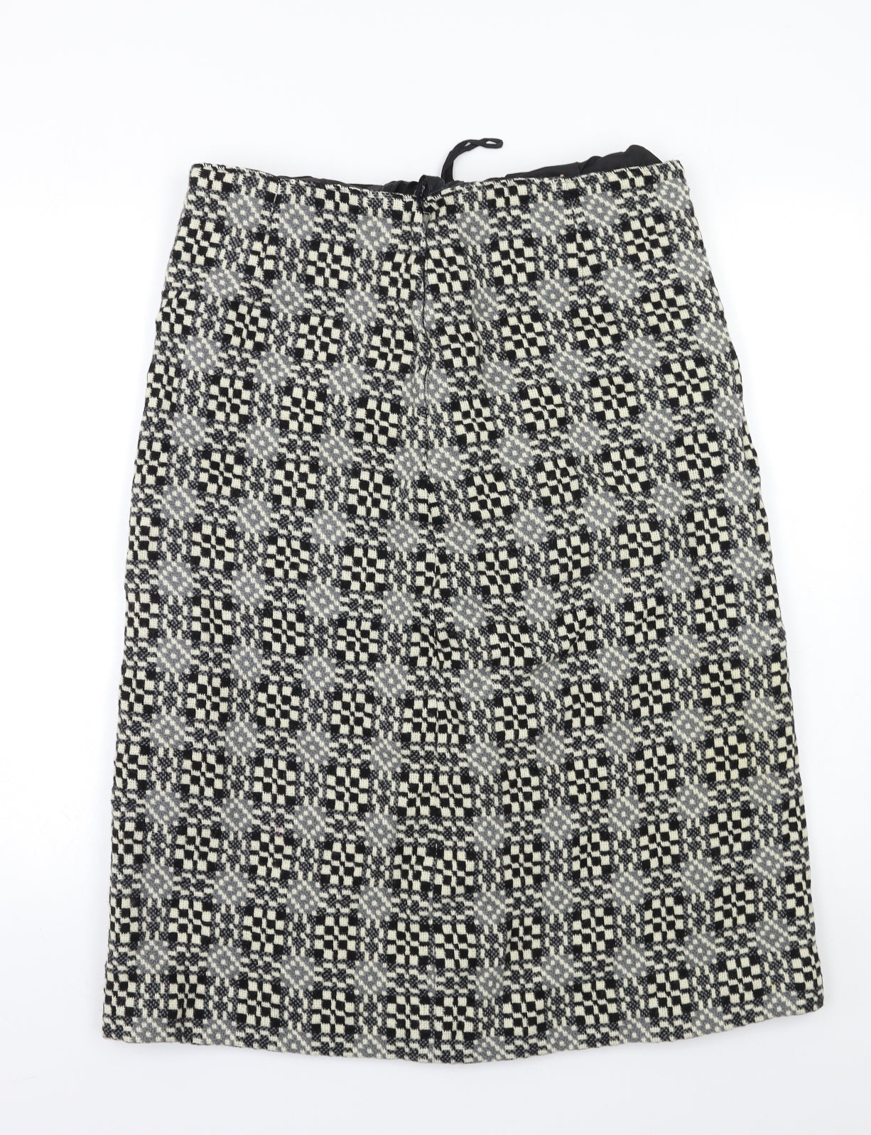 Preworn Womens Grey Check  Straight & Pencil Skirt Size M