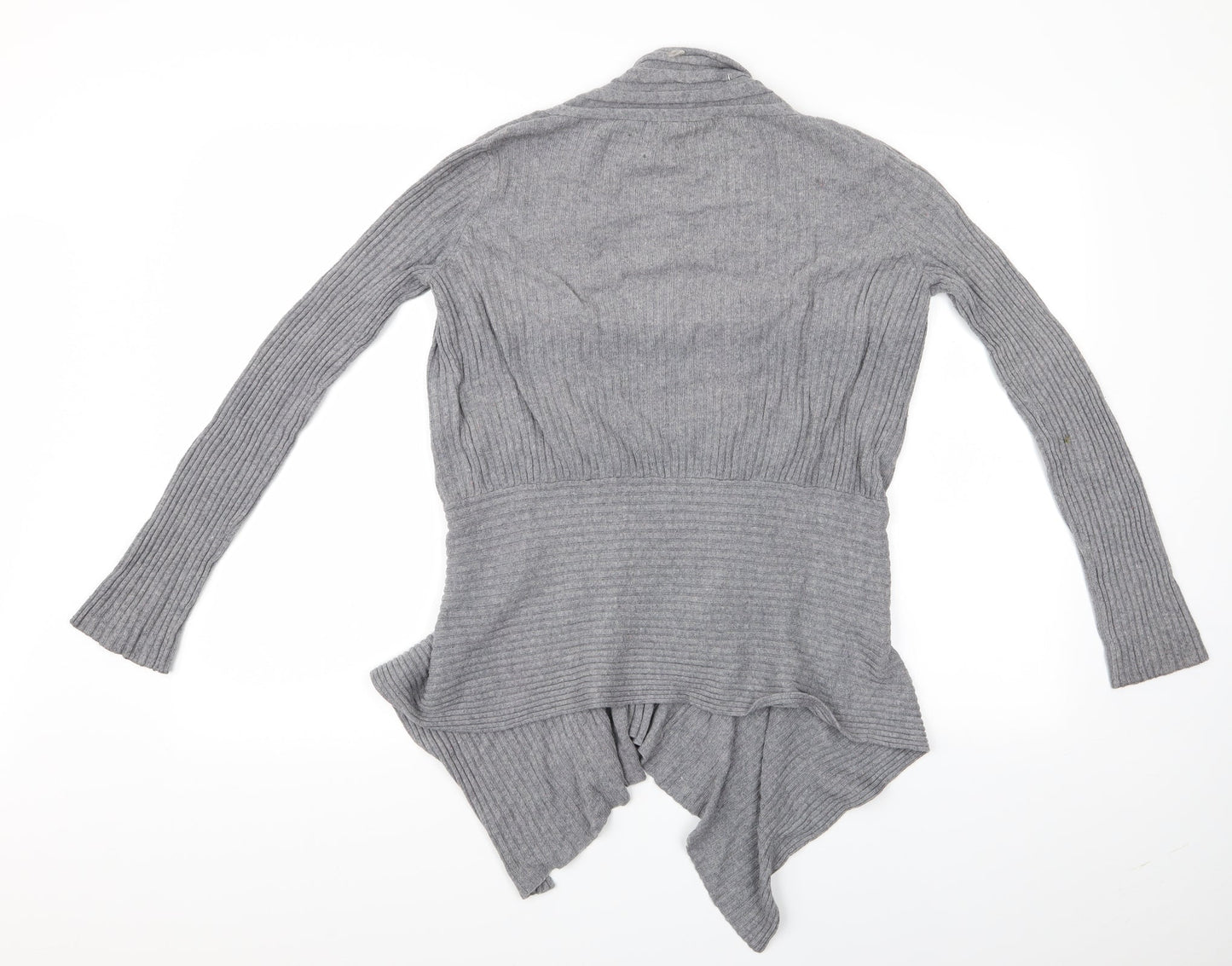 Preworn Womens Grey   Cardigan Jumper   - Waterfall Cardigan