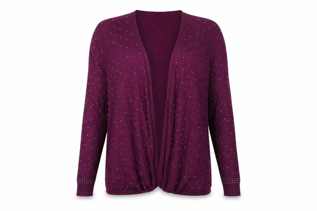 River Island Womens Purple   Cape Jumper Size 12  - River Island beaded cardigan