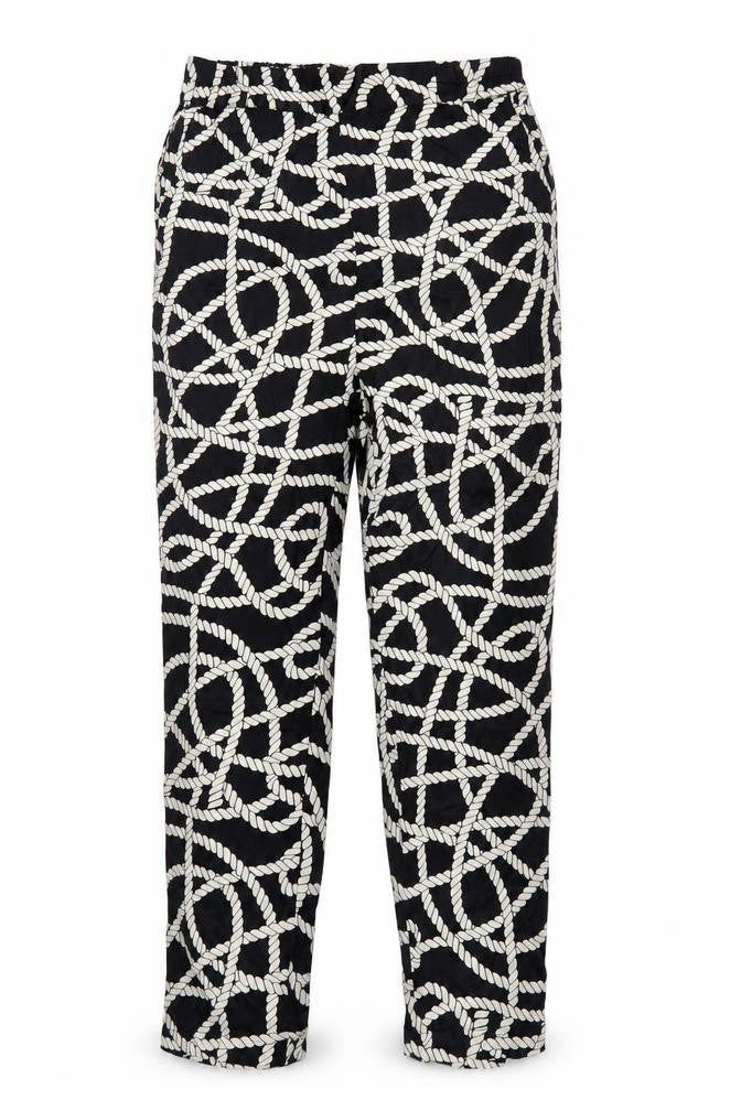 Nooki London Womens Black Geometric  Trousers  Size S L30 in