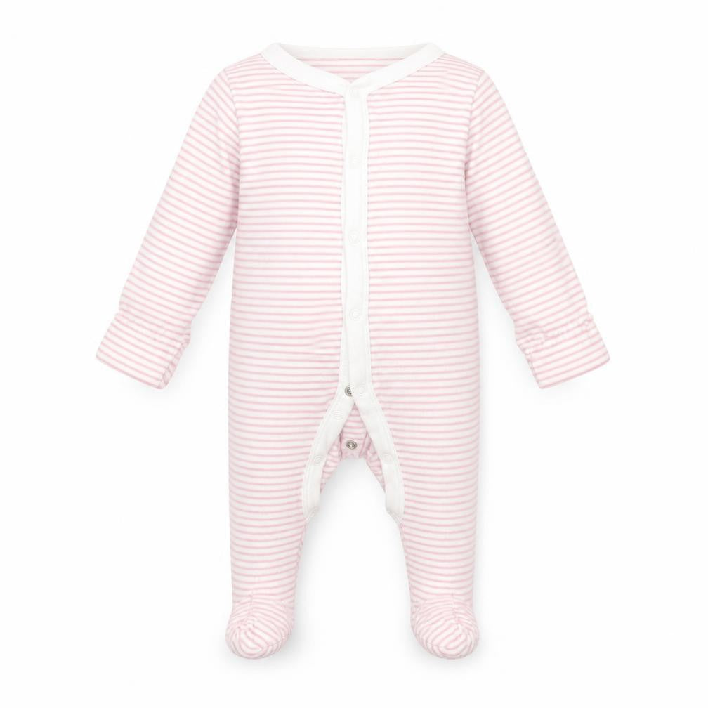 M&S Baby Pink Striped  Babygrow One-Piece Size 3-6 Months