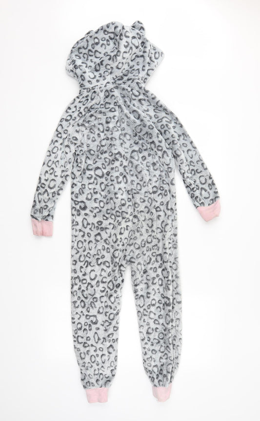 NEXT Girls Grey Animal Print   One Piece