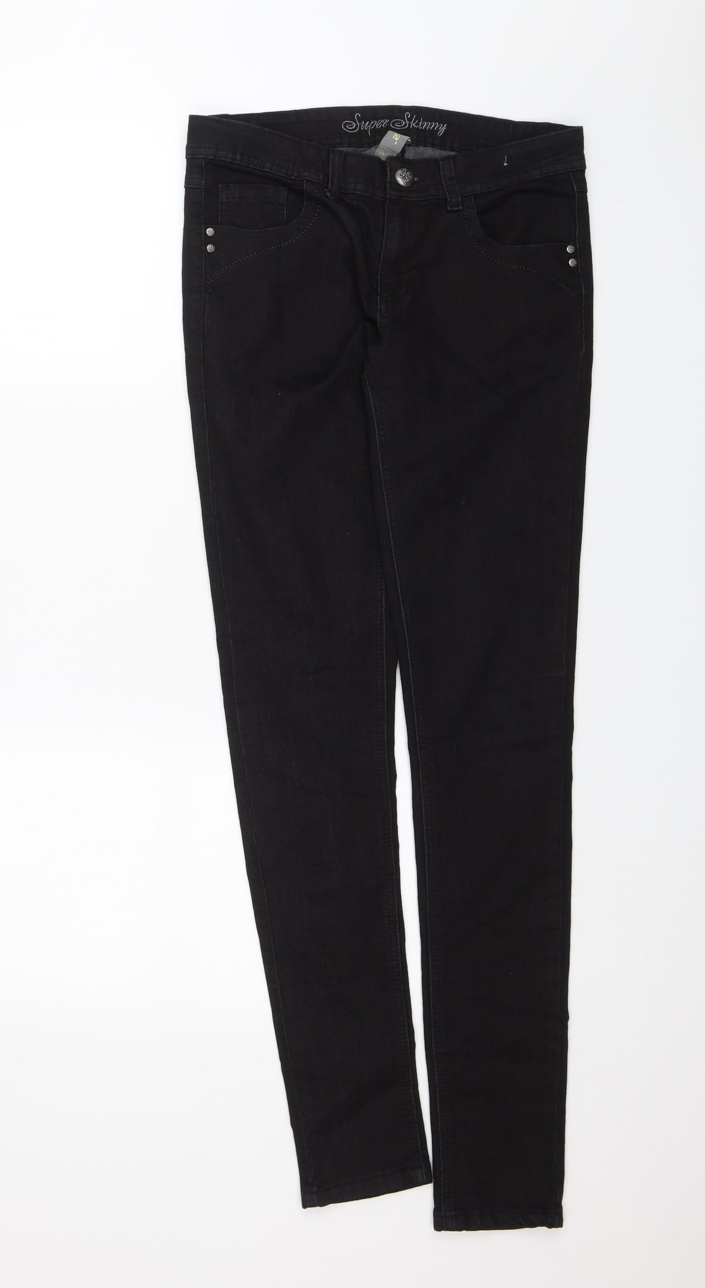 Denim Co. Womens Black   Skinny Jeans Size 10 L30 in