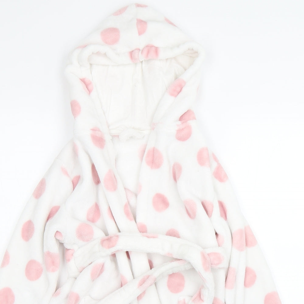 George Girls White Polka Dot  Top Robe Size 5-6 Years